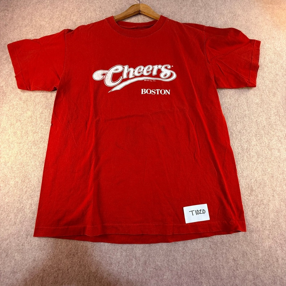 Cheers Boston Red Graphic T-Shirt Mens Large TV Show‎ Pub Souvenir Tee
